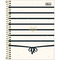 Elegant Striped Spiral Notebook – Premium Hardcover Journal for School, Work & Daily Planning